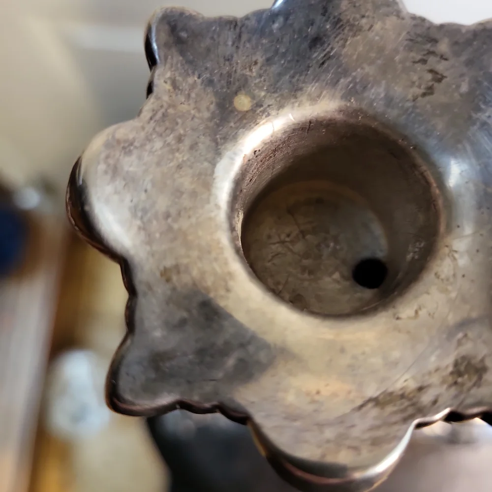 Pair of Russian Repousse Silver Plate Candlesticks by Warszawa Norblin 19th Cent - Picture 6 of 11